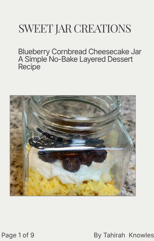 Sweet Jar Creations: Blueberry Cornbread Cheesecake Jar